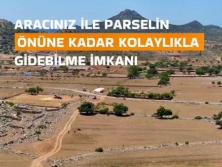 Marmaris Taşlıca Dorf 1500M2 3 Eigentumsurkunden Feld Zum Verkauf Mit Straße Verfügbar