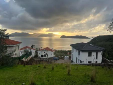 Marmaris Söğüt Köyünde Deniz Manzaralı 2 Villa İmarlı Yada Otel Yapımına Uygun Satılık 800M2 Arsa